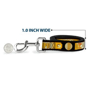 Dog Leash - CHAMPION Belt/Icons Black/Golds