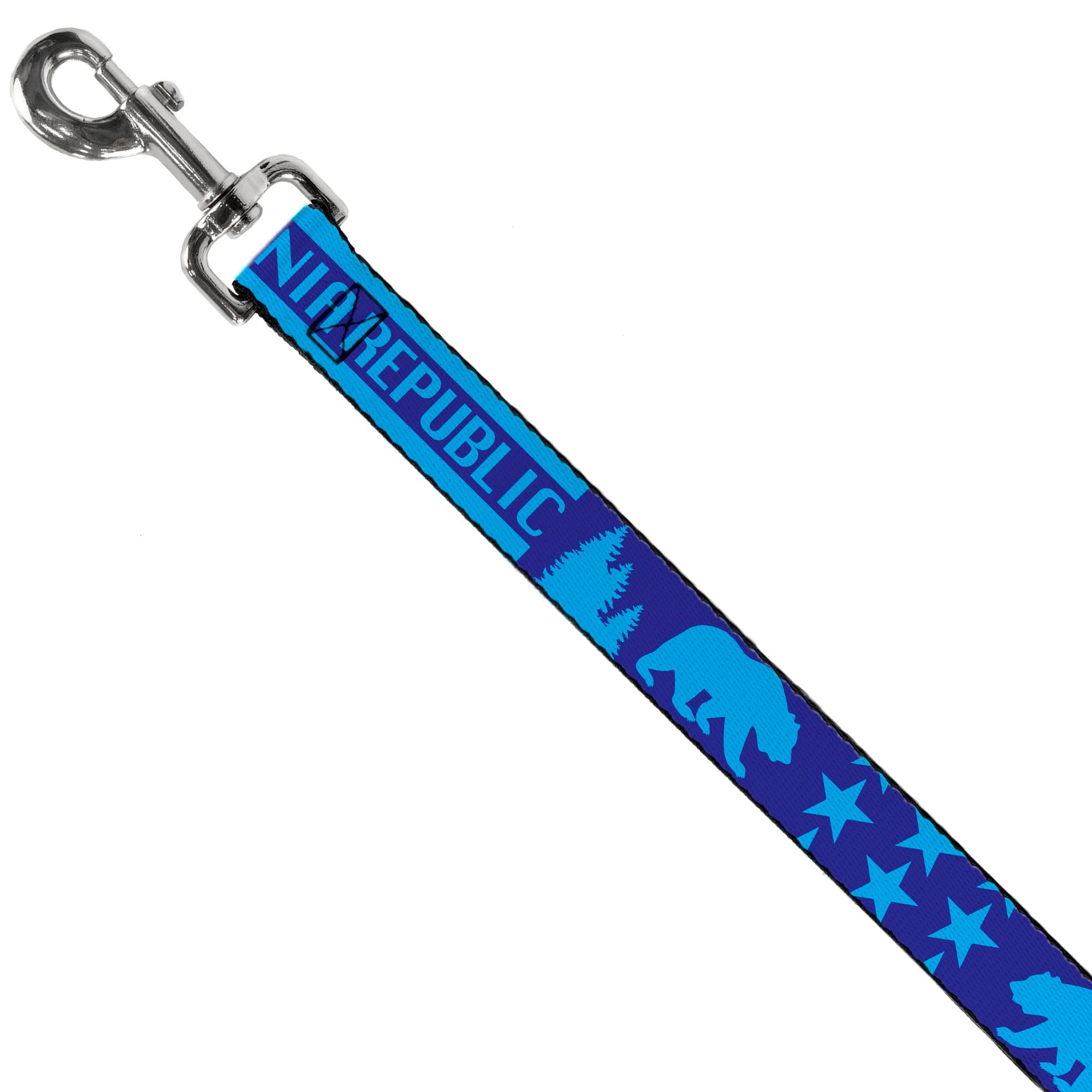 Dog Leash - CALIFORNIA REPUBLIC/Bear/Stars Silhouette Blues