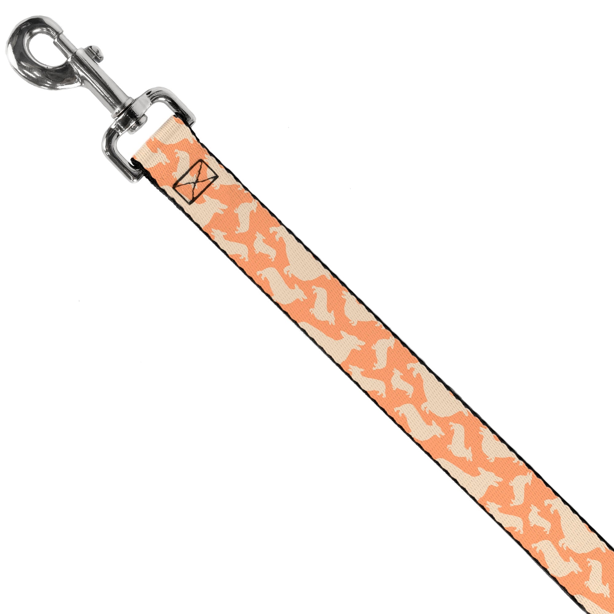 Dog Leash - Corgi Silhouette Poses Golden Tan