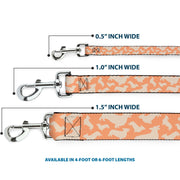 Dog Leash - Corgi Silhouette Poses Golden Tan