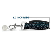 Dog Leash - Constellations Scattered Midnight Blue/White