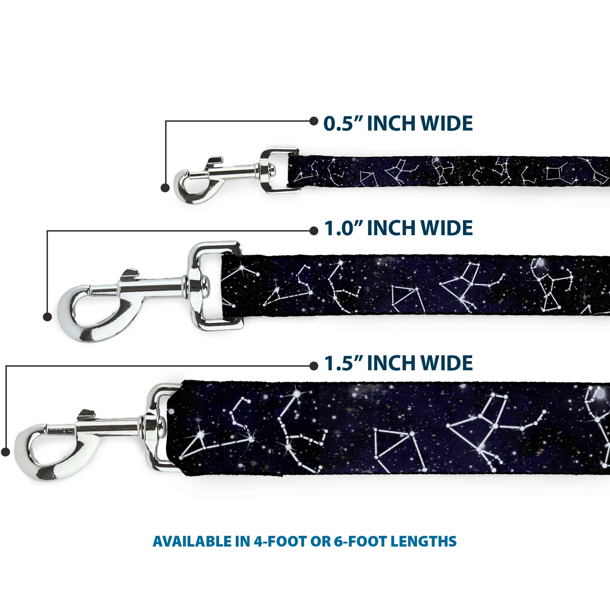 Dog Leash - Constellations-14 Galaxy/White