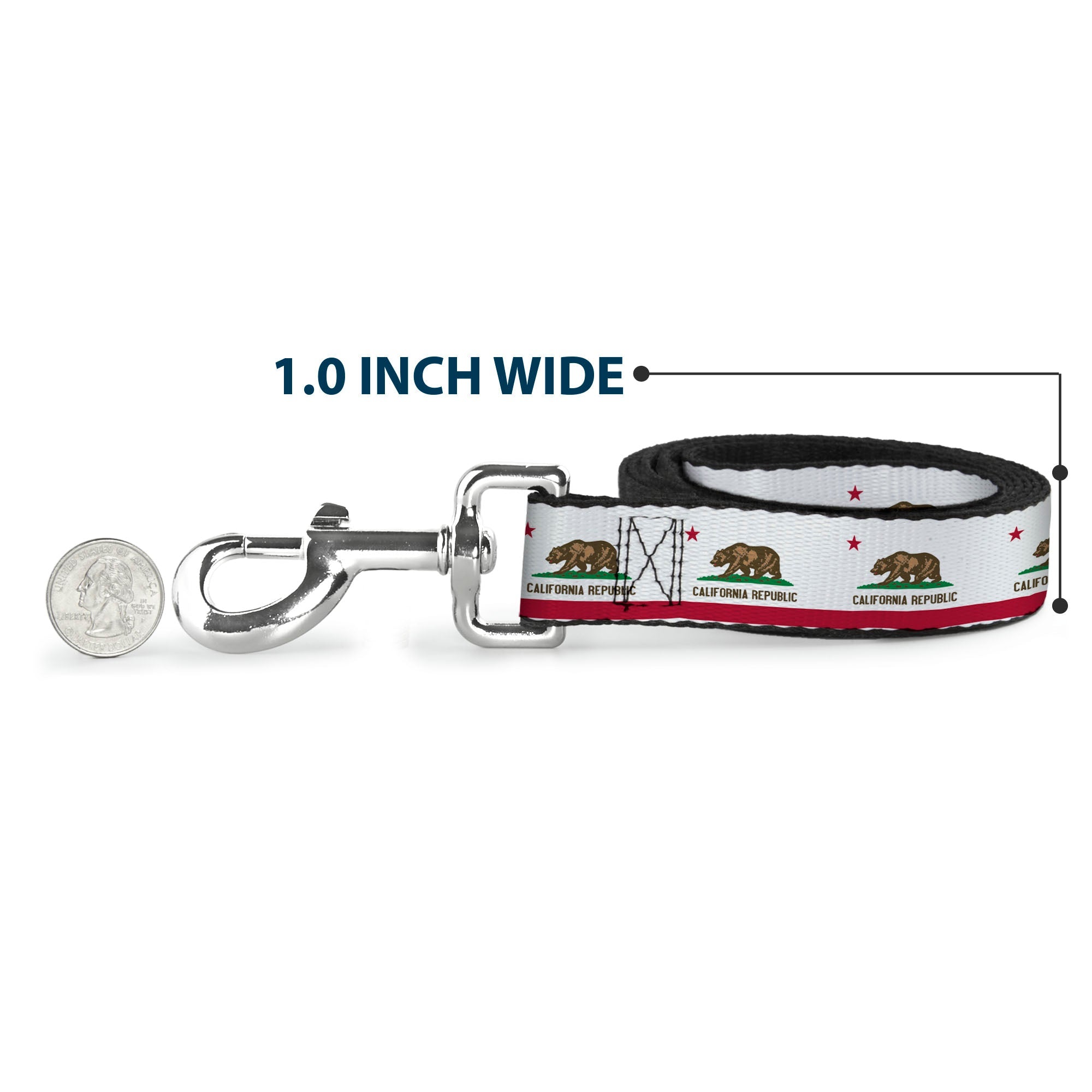Dog Leash - California Flag Continuous