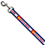 Dog Leash - Colorado CASTLE ROCK Flag Blue/White/Red/Yellows
