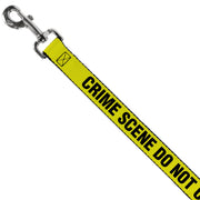 Dog Leash - CRIME SCENE DO NOT CROSS Yellow/Black