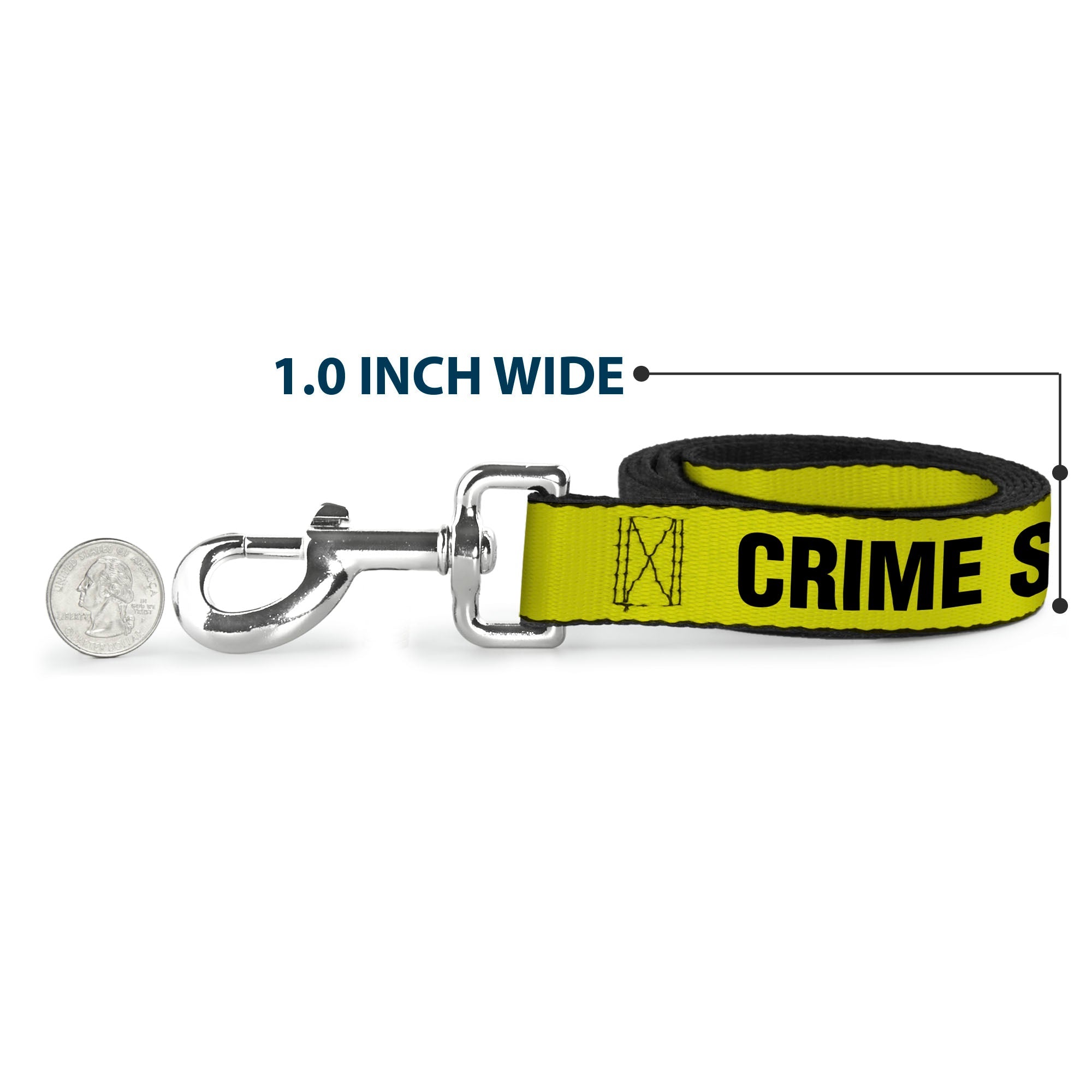 Dog Leash - CRIME SCENE DO NOT CROSS Yellow/Black