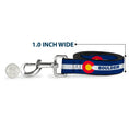 Load image into Gallery viewer, Dog Leash - Colorado BOULDER Flag Blue/White/Red/Yellow
