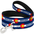 Load image into Gallery viewer, Dog Leash - Colorado BOULDER Flag Blue/White/Red/Yellow
