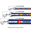 Load image into Gallery viewer, Dog Leash - COLORADO Text Flag Blue/White/Red/Yellow
