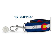 Dog Leash - Colorado BEAVER CREEK Flag Blue/White/Red/Yellow