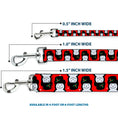Load image into Gallery viewer, Dog Leash - Christmas Snowman Flip Red/White

