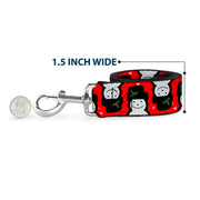 Dog Leash - Christmas Snowman Flip Red/White