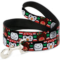 Load image into Gallery viewer, Dog Leash - Christmas Penguin/Reindeer/Snowman Stripe Red/White/Black/Green
