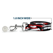Dog Leash - Camo Red/Black/Gray/White