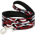 Load image into Gallery viewer, Dog Leash - Camo Red/Black/Gray/White
