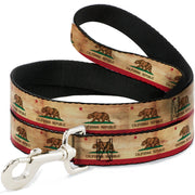 Dog Leash - California Flag Continuous Vintage