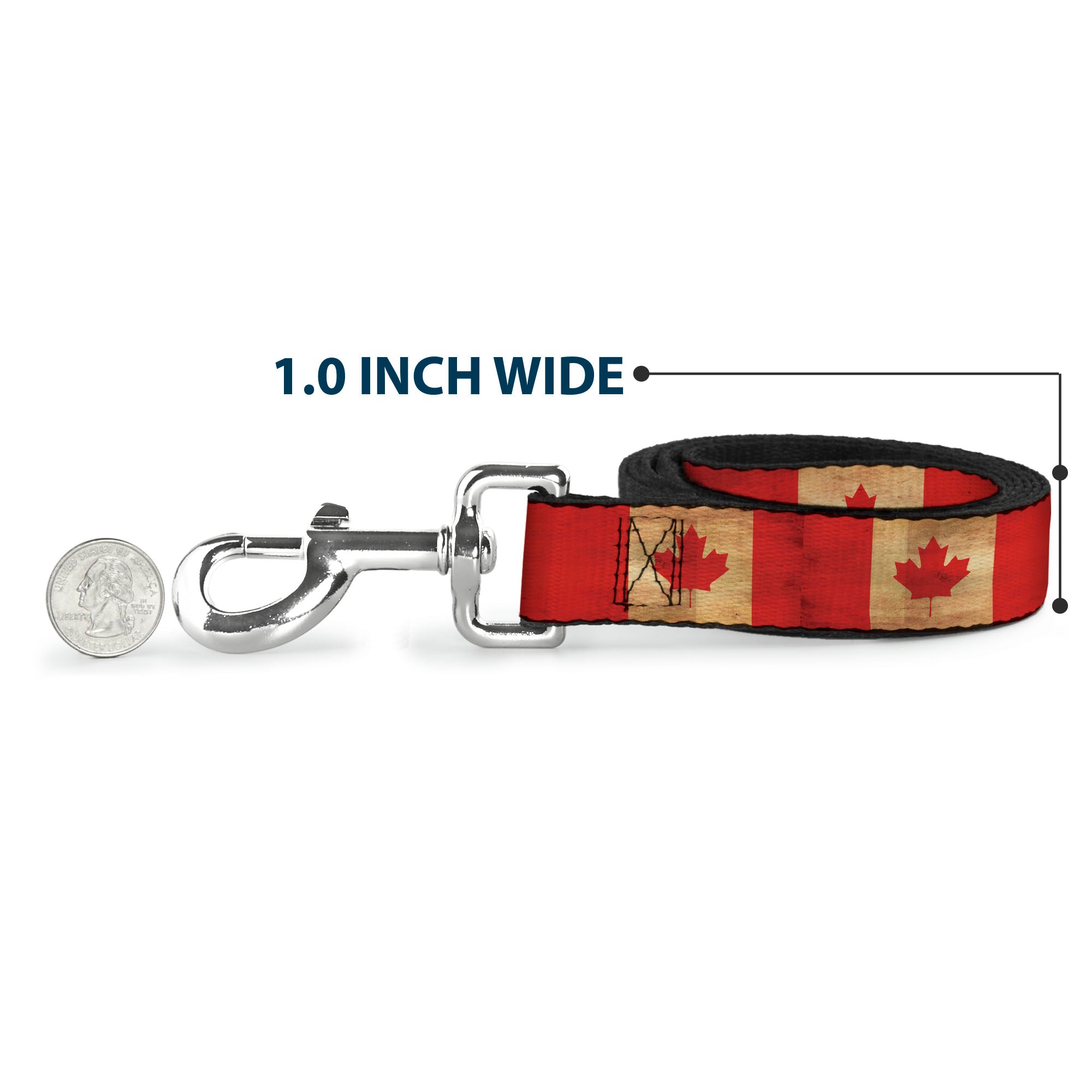 Dog Leash - Canada Flag Continuous Vintage