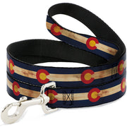 Dog Leash - Colorado Flag Continuous Vintage