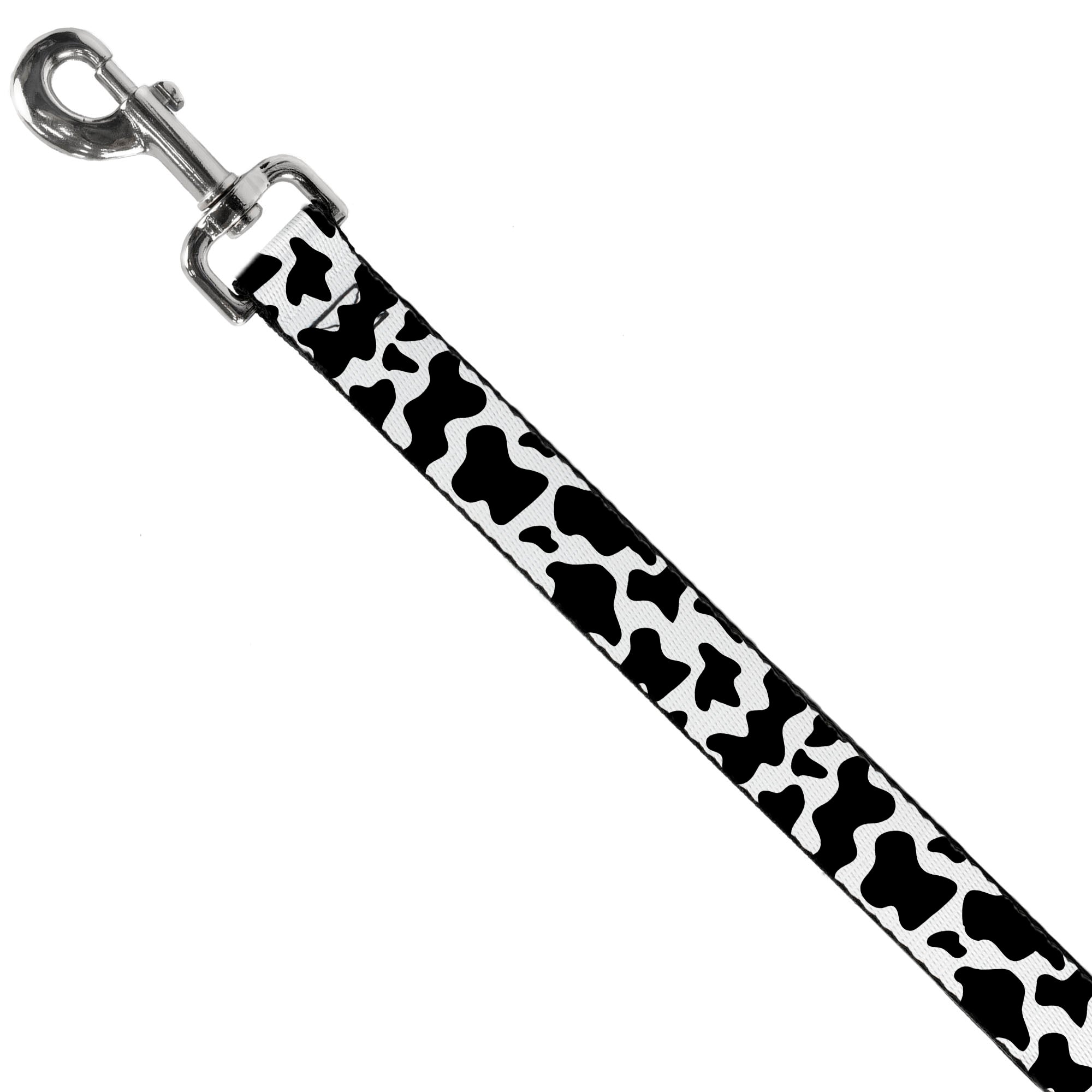 Dog Leash - Cow Pattern Print White/Black