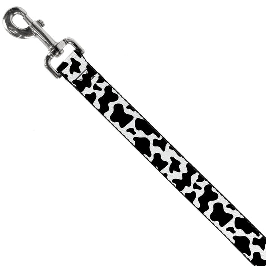 Dog Leash - Cow Pattern Print White/Black