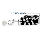 Dog Leash - Cow Pattern Print White/Black
