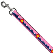 Dog Leash - Colorado Flag Icon Mountain Skyline Pink/Blue/White