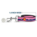 Load image into Gallery viewer, Dog Leash - Colorado Flag Icon Mountain Skyline Pink/Blue/White

