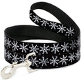 Load image into Gallery viewer, Dog Leash - Starry Snowflakes Black/White/Gray
