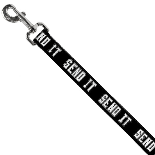 Dog Leash - SEND IT Black/White
