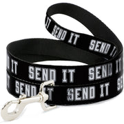 Dog Leash - SEND IT Black/White