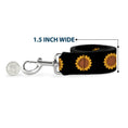 Load image into Gallery viewer, Dog Leash - Sunflower Face Repeat Black
