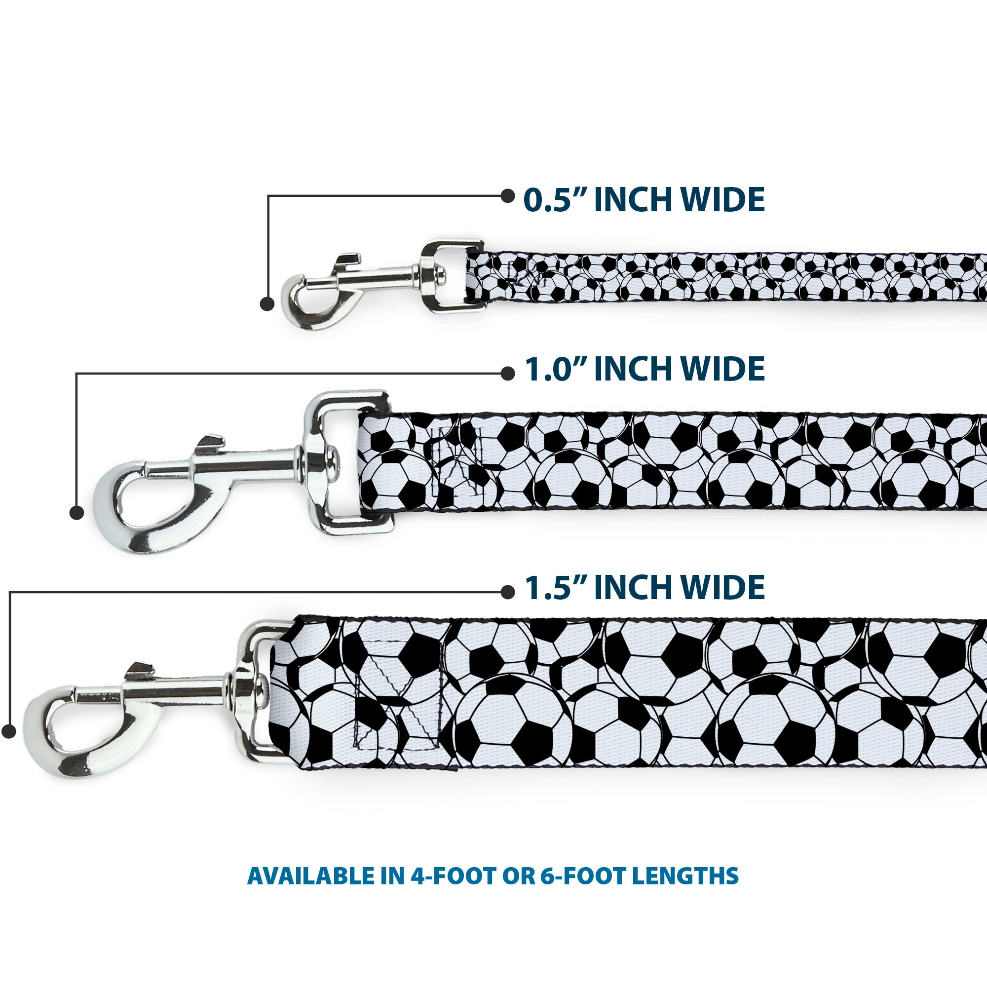 Dog Leash - Soccer Balls Stacked