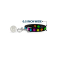 Load image into Gallery viewer, Dog Leash - Smiley Face Melted Repeat Black/Multi Neon
