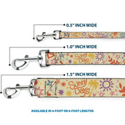 Dog Leash - Summer Harmony Collage Beige/Multi Color