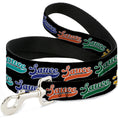 Load image into Gallery viewer, Dog Leash - SAUCE Baseball Script Black/Multi Color
