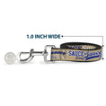 Load image into Gallery viewer, Dog Leash - SAUCE Typography Collage Tan/White/Blue
