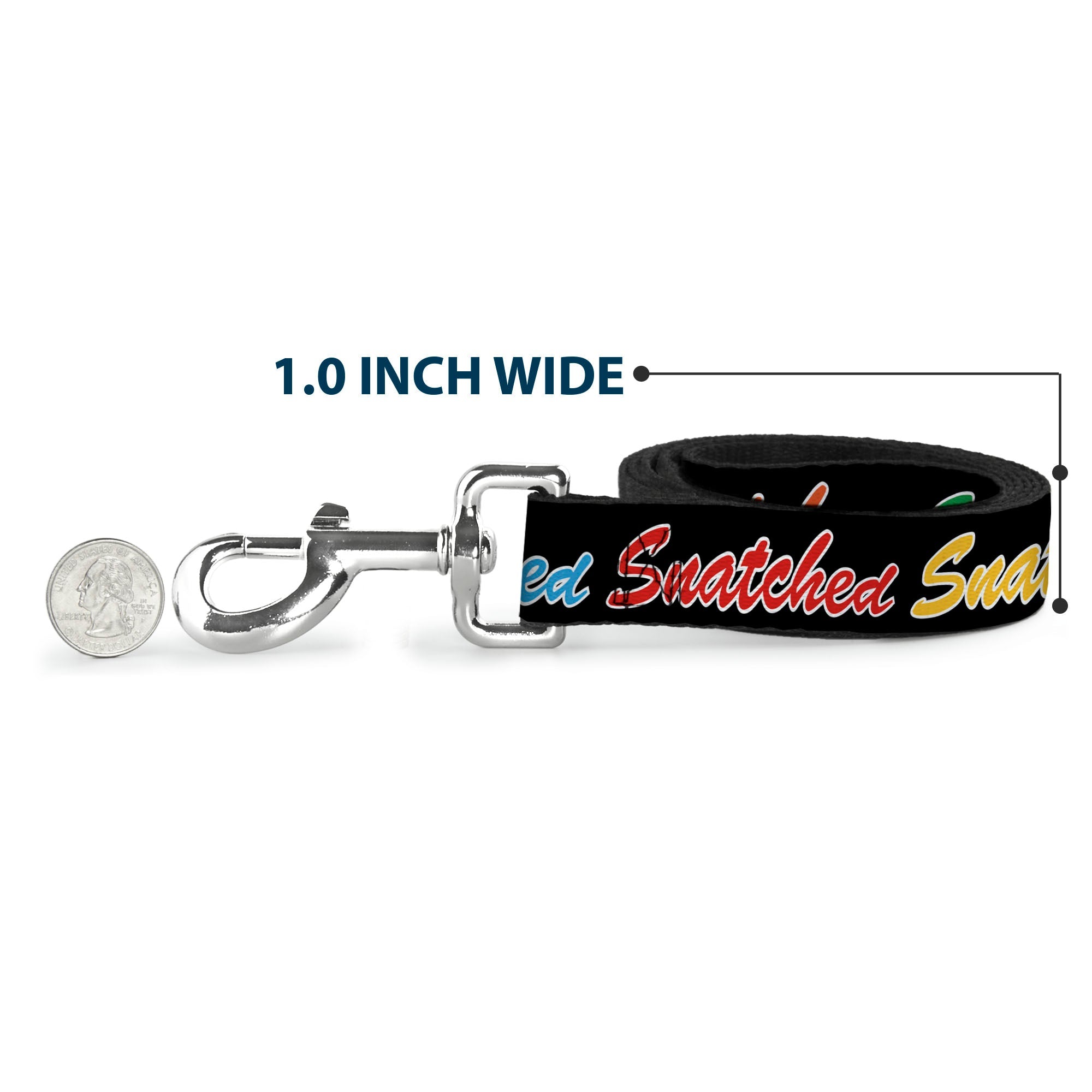 Dog Leash - SNATCHED Script Black/Multi Color