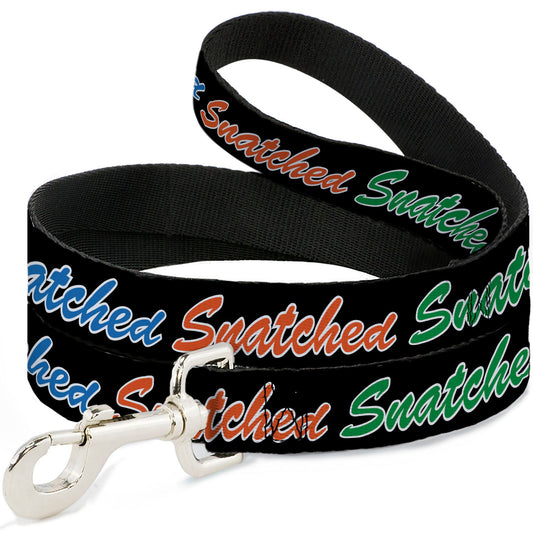 Dog Leash - SNATCHED Script Black/Multi Color