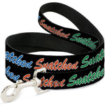 Dog Leash - SNATCHED Script Black/Multi Color