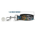 Load image into Gallery viewer, Dog Leash - Smiley Face Crossbones Stacked Gray/Multi Color
