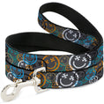 Load image into Gallery viewer, Dog Leash - Smiley Face Crossbones Stacked Gray/Multi Color
