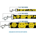 Load image into Gallery viewer, Dog Leash - Smiley Face Splatter Scattered Black/Yellow
