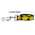Load image into Gallery viewer, Dog Leash - Smiley Face Splatter Scattered Black/Yellow
