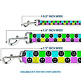 Load image into Gallery viewer, Dog Leash - Smiley Sad Face Checker Multi Color/White
