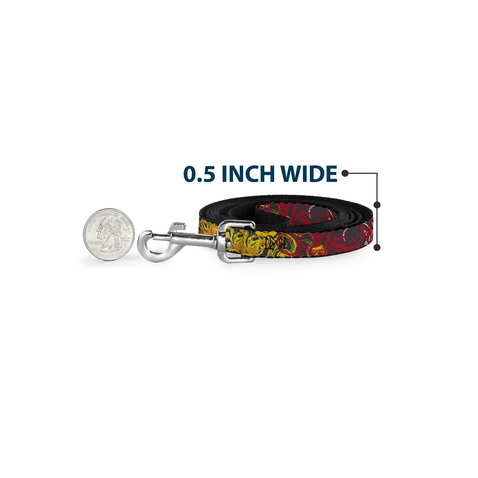 Dog Leash - Swirl Mix Gray/Multi Color