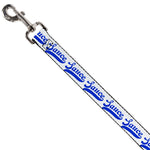 Dog Leash - SAUCE Baseball Script White/Blue