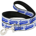 Load image into Gallery viewer, Dog Leash - SAUCE Baseball Script White/Blue
