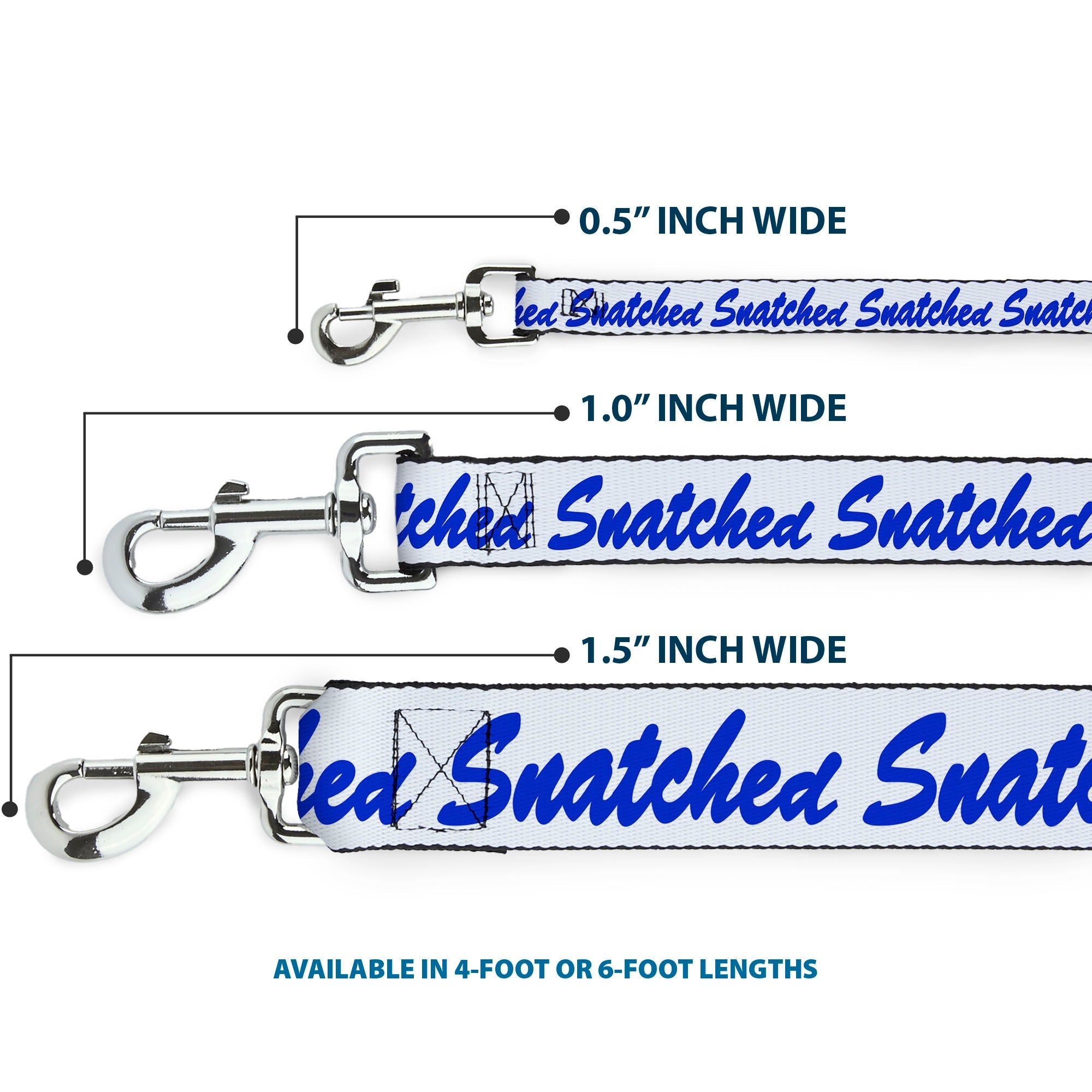 Dog Leash - SNATCHED Script  White/Blue