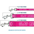 Load image into Gallery viewer, Dog Leash - SLAY QUEEN Bubble Text Pink/White
