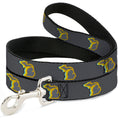Load image into Gallery viewer, Dog Leash - Michigan Outline 4-Color Wave Repeat Charcoal/Multi Color
